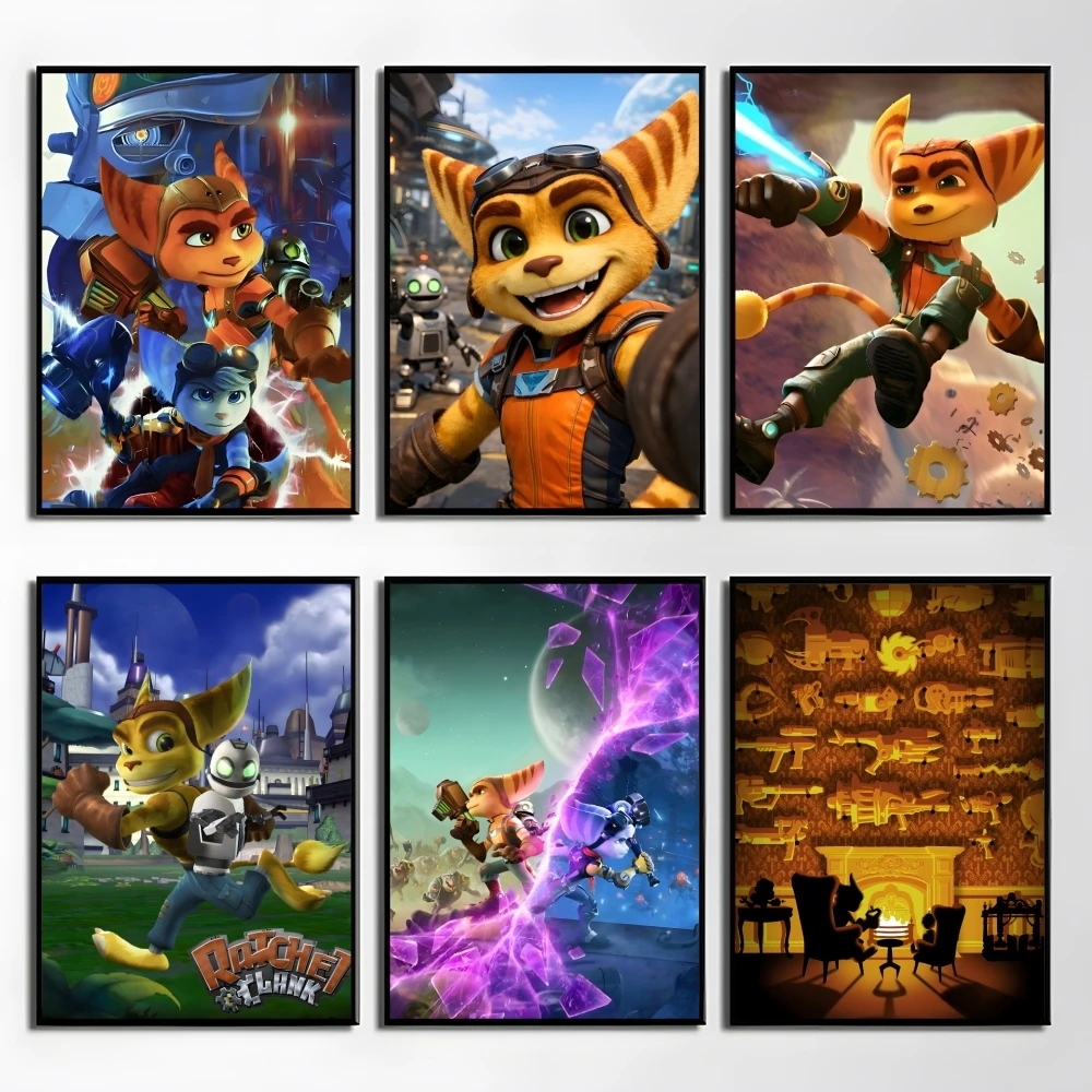

Shooter Game R-ratchet And Clank Poster Elegant And Affordable Wall Art Stickers For Dormitory Living Room And Bedroom Spaces
