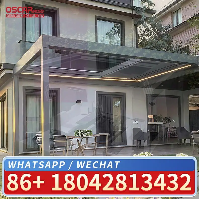 

Opening Louvre Outdoor Gazebo with Internal Fixed Shutter Bioclimatic Aluminium Pergola for Garden Patio Backyard pergola