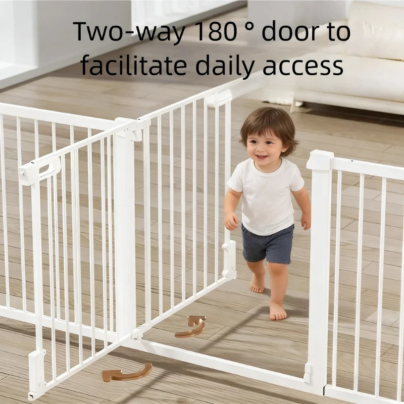 No-Drill Baby Safety Gate – Pressure-Mounted Child & Pet Barrier for Doorways, Stairs, and Balcony – Adjustable Baby & Dog Gate - view 2