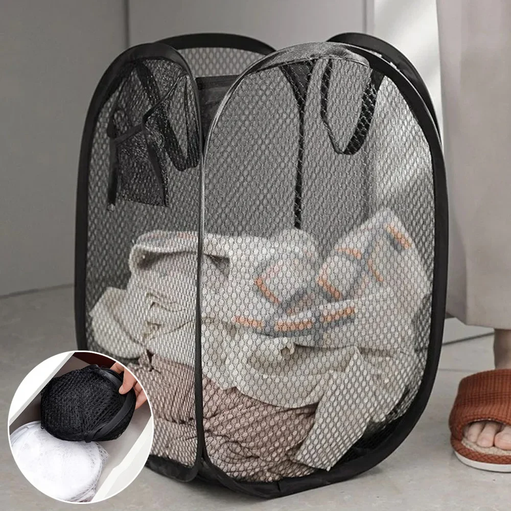 Simplicity Laundry Bag Pop Up Mesh Washing Foldable Laundry Basket Bag Hamper Storage Dirty Clothes Hamper Cesta De Ropa Sucia