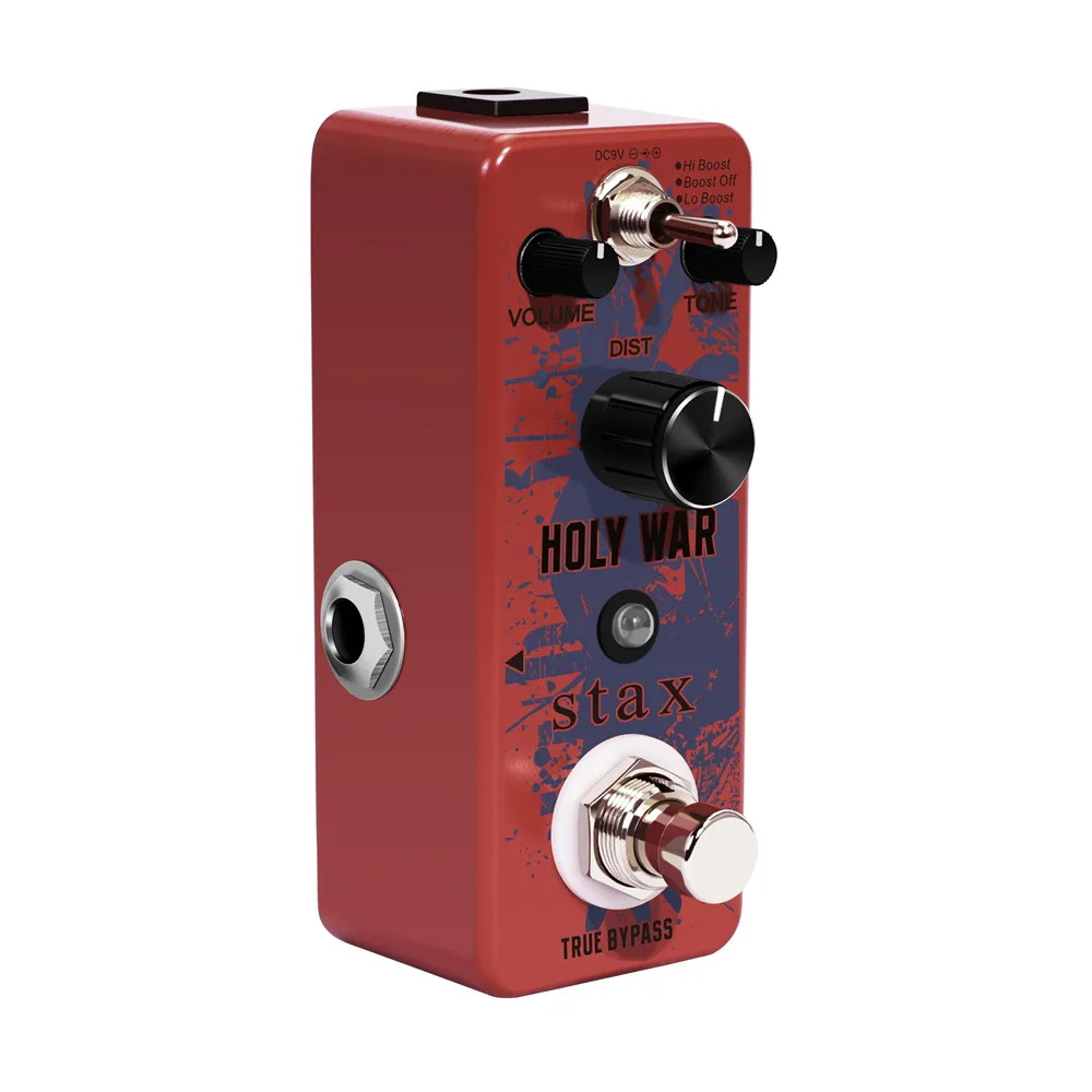 STAX Heavy Metal Distortion Dist Pedal Holy War Analog Heavy Pedal for Electric Guitar Classic 80\'s Metal Sound True Bypass