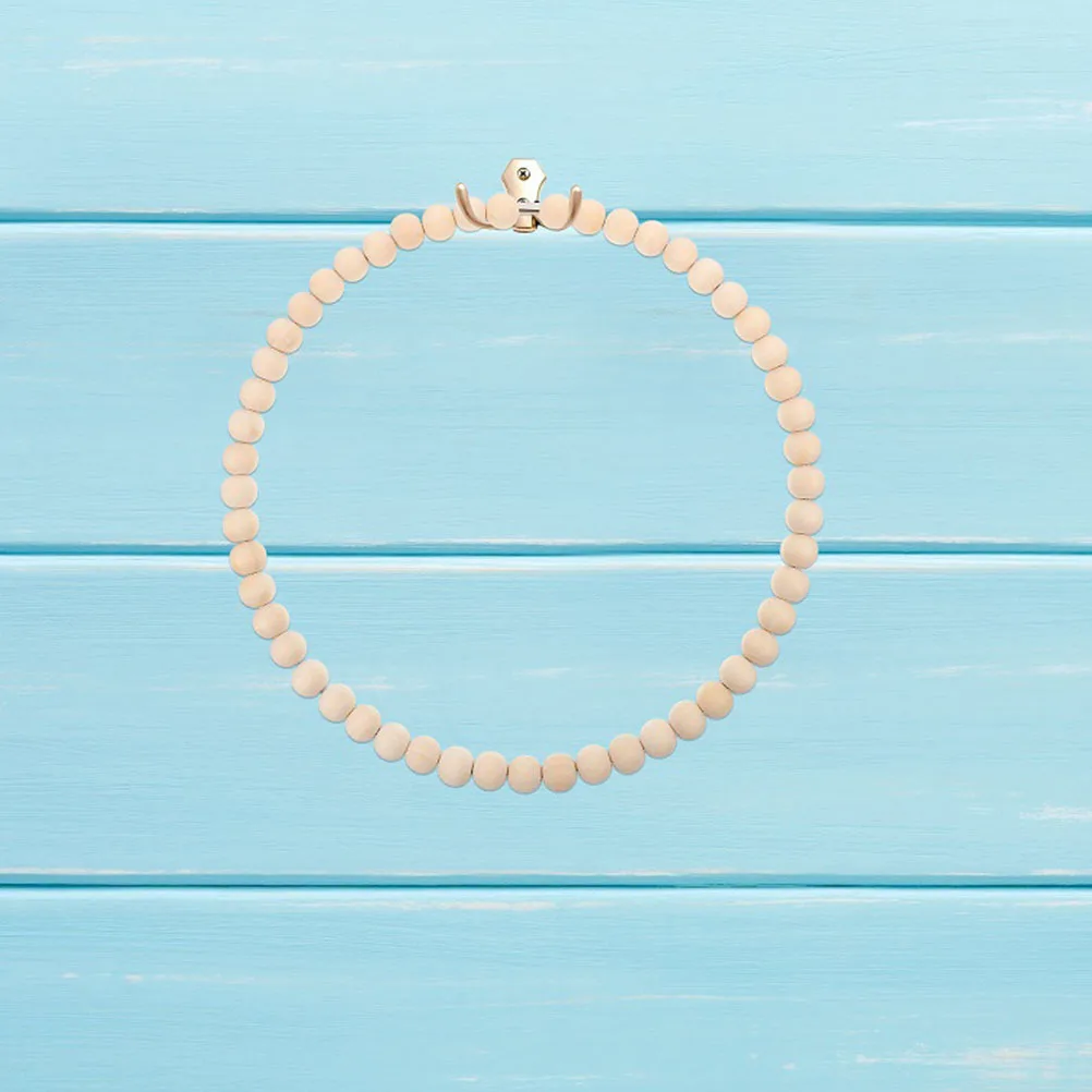 Houten kralenset Diy Craft Form Natuurlijke houten hoepel voor huis Tuin Party Decor Boho Deurkrans Lentekrans