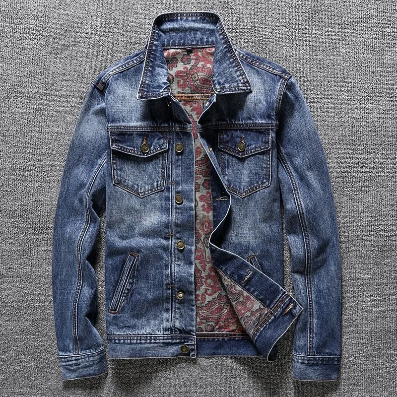 

2023 Spring and Autumn New Fashion Trend Solid Color Denim Jacket For Men Casual Loose Comfortable High Quality Plus-Size Coat