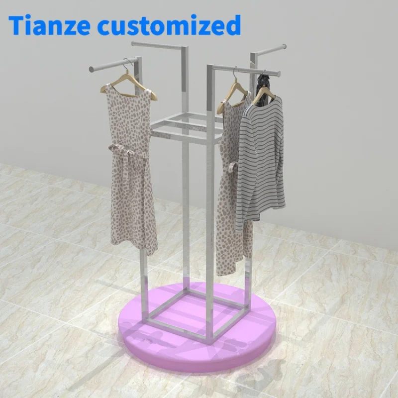 

[Customized]Retail 4 way rack shop display rack clothes store 4 way rack