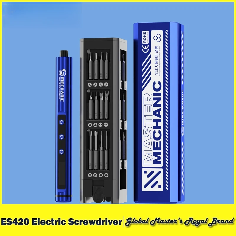 

‌ MECHANIC ES420 Набор 42-в-1 Электрическая отвертка со светодиодной подсветкой Магнитные биты Двухрежимный электрический и ручной набор инструментов для ремонта