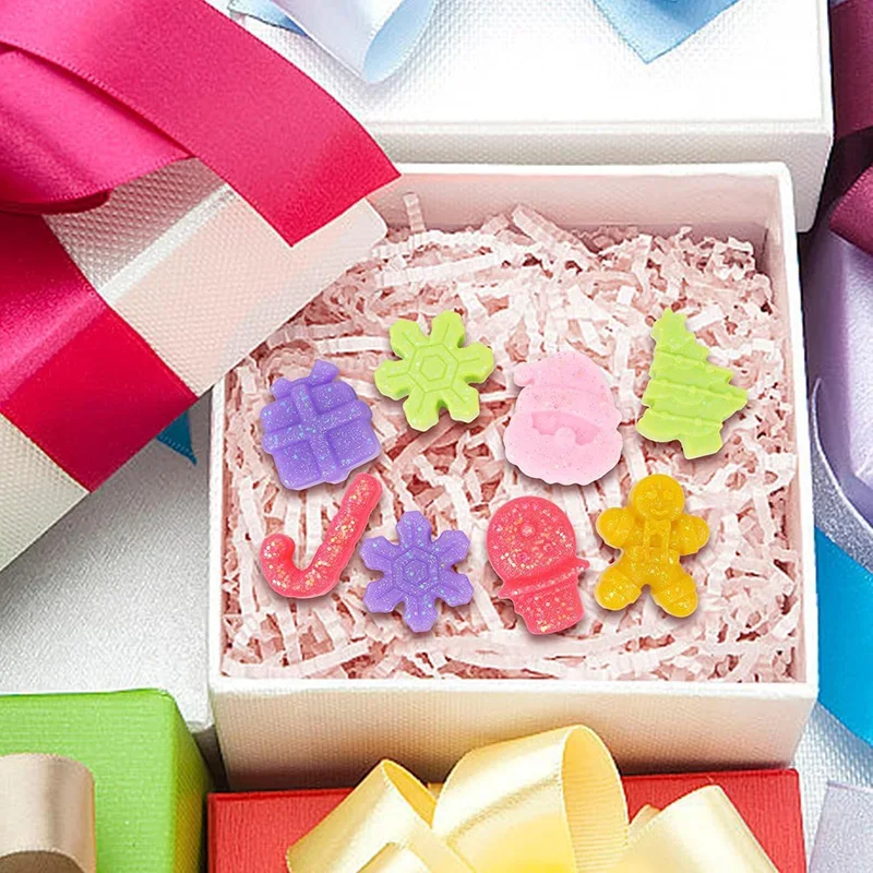 1-5PCS DIY Christmas Silicone Mold Snowman Gingerbread Man Santa Claus Cake Chocolate Jelly Pudding Baking Craft Mold