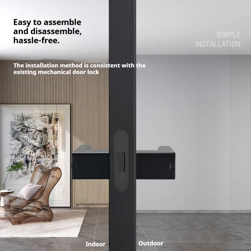 Bluetooth Fingerprint Smart Door Lock with Keyboard Handle for Home Apartment Office Front Door Bedroom Front Door Lock