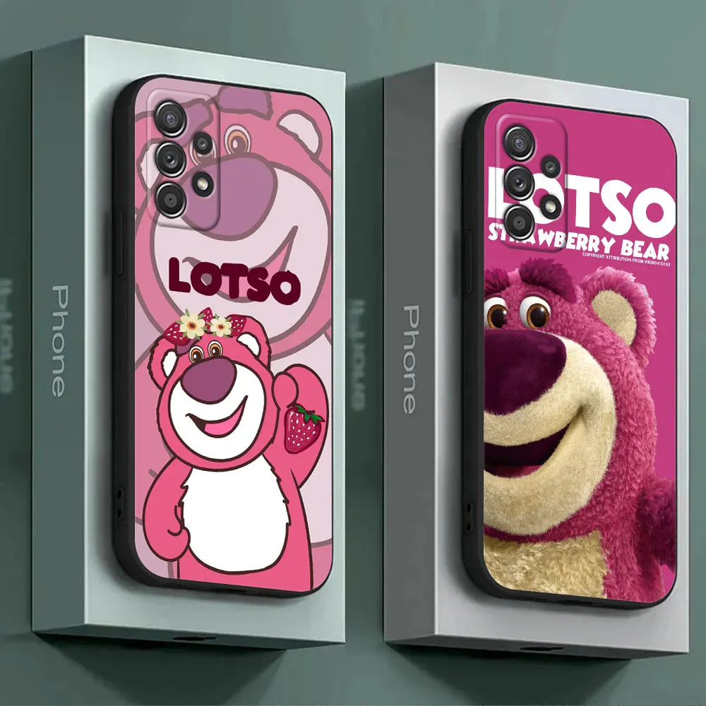 Lotso Strawberry Bear For Samsung Galaxy A55 Case A54 A52S A53 5G A51 A34 A35 A33 A32 A50 A72 A71 A30 A7 A9 2018 Case Soft Cover