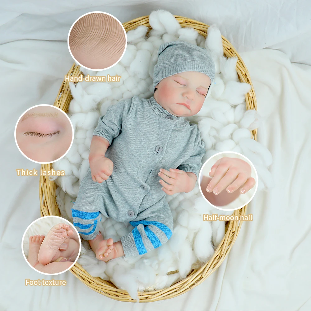 19-calowa lalka Levi Reborn, wysokiej jakości silikonowa lalka winylowa, gotowa, malowana w 3D skóra, kolekcja artystyczna żył, prezent dla dziewczynki