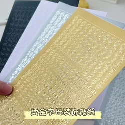 Adesivi con lettere e numeri in argento dorato adesivi con lettere autoadesive per Scrapbooking Art Craft saluto