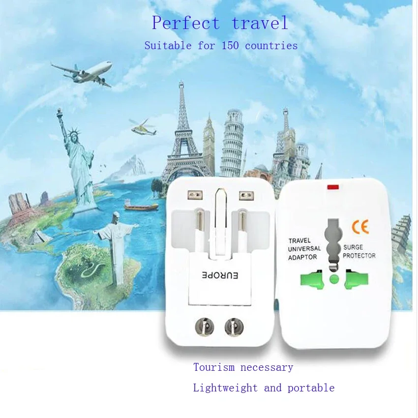 Real Rushed Travel Converter Adaptor Universal Conversion Plug Multi-purpose For Many Countries,such As Us\\uk\\au\\eur Etc.