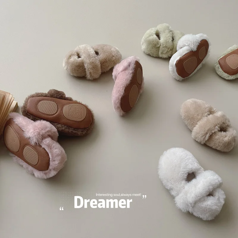 

Baby Shoes Winter Girls Soft Sole Non-slip Newborn Winter Warm 2023 New Fashionable Casual Simple Kids Comfortable Shoes