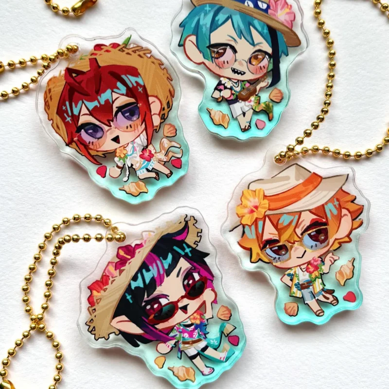 Twisted Wonderland Lost Character Acrylic Keychain with Stitch Mini Customizable Book Theme Collectible