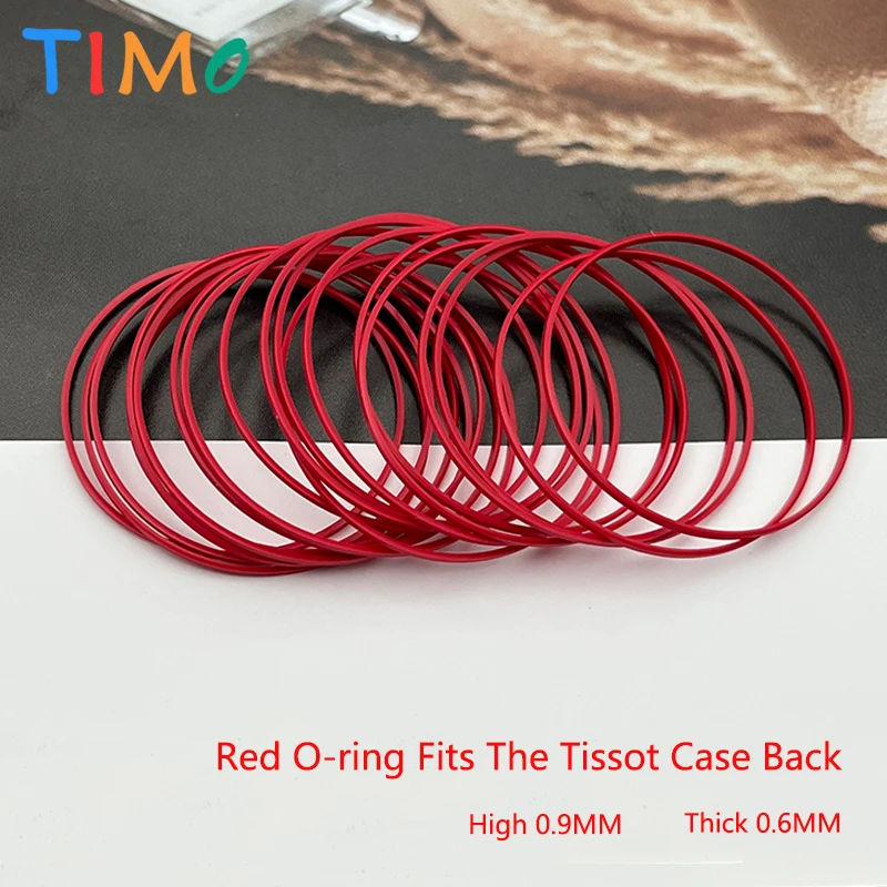 2/4PCS Red Gasket O-Ring 25-33MM Plastic Gasket Suitable For Tissot Watch Case Bottom Cover T035 Couturier 1853 Original Other