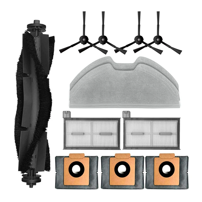 مجموعة ملحقات لفرشاة المكنسة الكهربائية الروبوتية Eufy X8 Pro، فلتر، ممسحة وحقيبة غبار