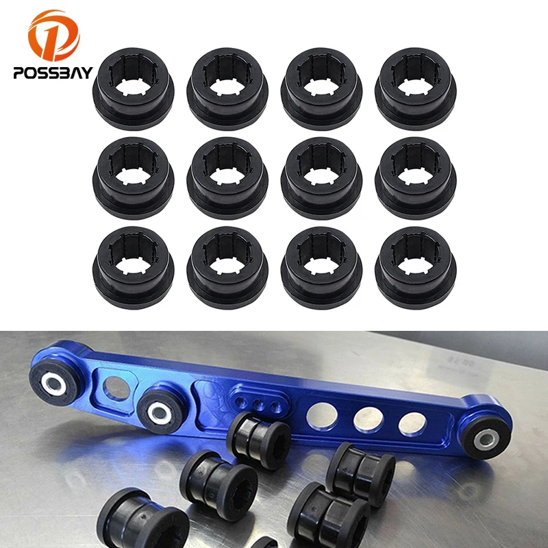 12 Pcs Car Black Replacement Bushing Halves Parts for Skunk2 EG EK DC Lower Control Arm LCA Rear Camber Kit Accessories Styling