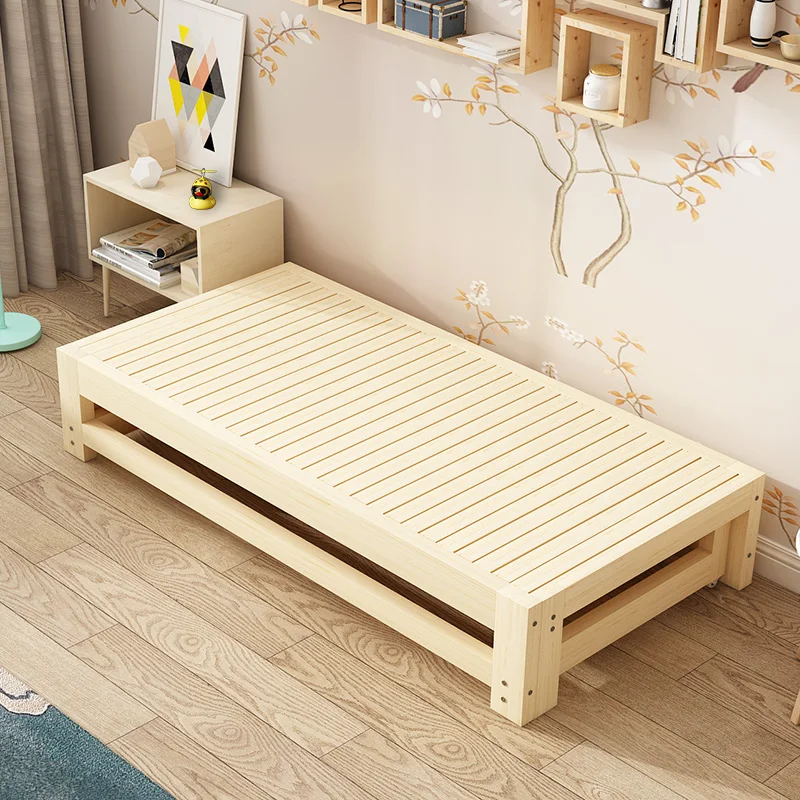 Solid wood sofa bed foldable dual-purpose telescopic small apartment multi-functional pull-out push-pull bed tatami