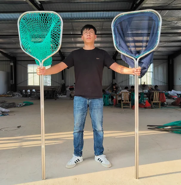 

China's Strongest Stainless Steel Rod Landing Net for Tilapia Catfish Sea Fish Foldable Cast Net Sizes 1mm 0.5cm 1cm 2cm 3cm