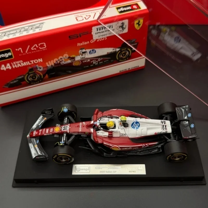 Burago 1:43 Ferrari F1 Formula Racing Car SF25 NO.16 C.Leclerc NO.44 L.Hamilton Alloy Miniature Model Custom Birthday Gift Toys view 3