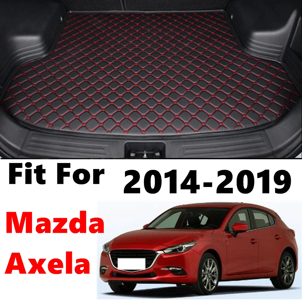 Schutzteppich für den Kofferraum, passend für MAZDA Axela 2019 2018 2017 2016-2014, maßgefertigte hintere Laderaumauskleidung, Kofferraummatte, Gepäckunterlage, Zubehör