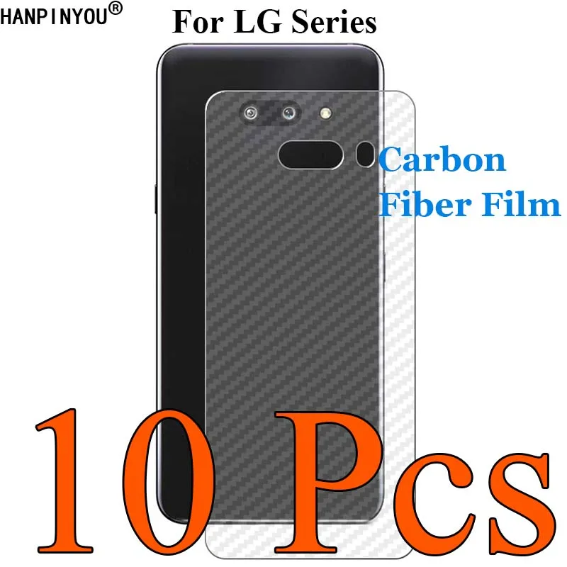 10 Pc/Lot For LG G8X V50S V50 ThinQ 5G V30 Plus V30s K11 G7 W10 W30 3D Carbon Fiber Back Film Skin Screen Protector Sticker