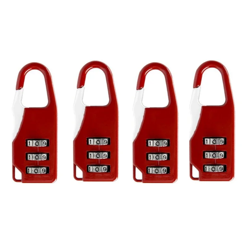 3 Digits Multi-Color Mini Password Code Combination Padlock Suitcase For Luggage Travel  Keyed Anti-thieft Door Lock Escape room