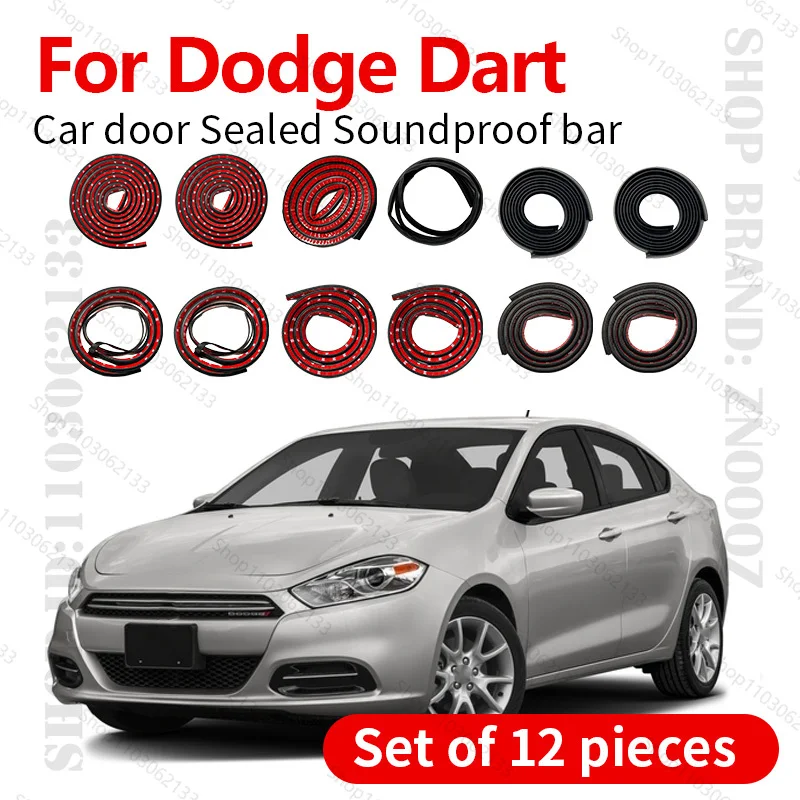 

For Dodge Dart A-body/PF Car Door Seal Strip Rubber Double Layer Sealing Protector Soundproof Dustproof Seal Strip 12PCS Set