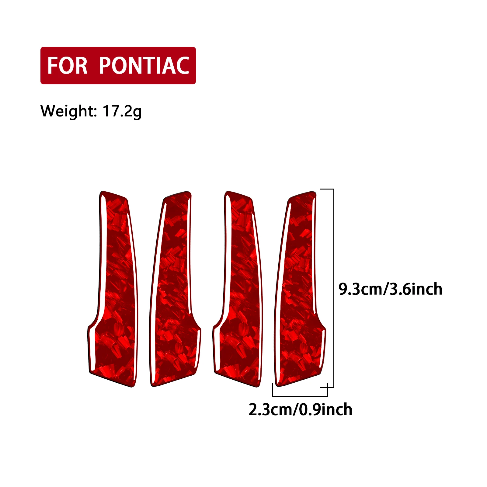 For Pontiac G8 2008-2009 Real Soft Carbon Fibre Interior Door Handle Decorative Stickers Car Interior Tirm Accessories 4Pcs