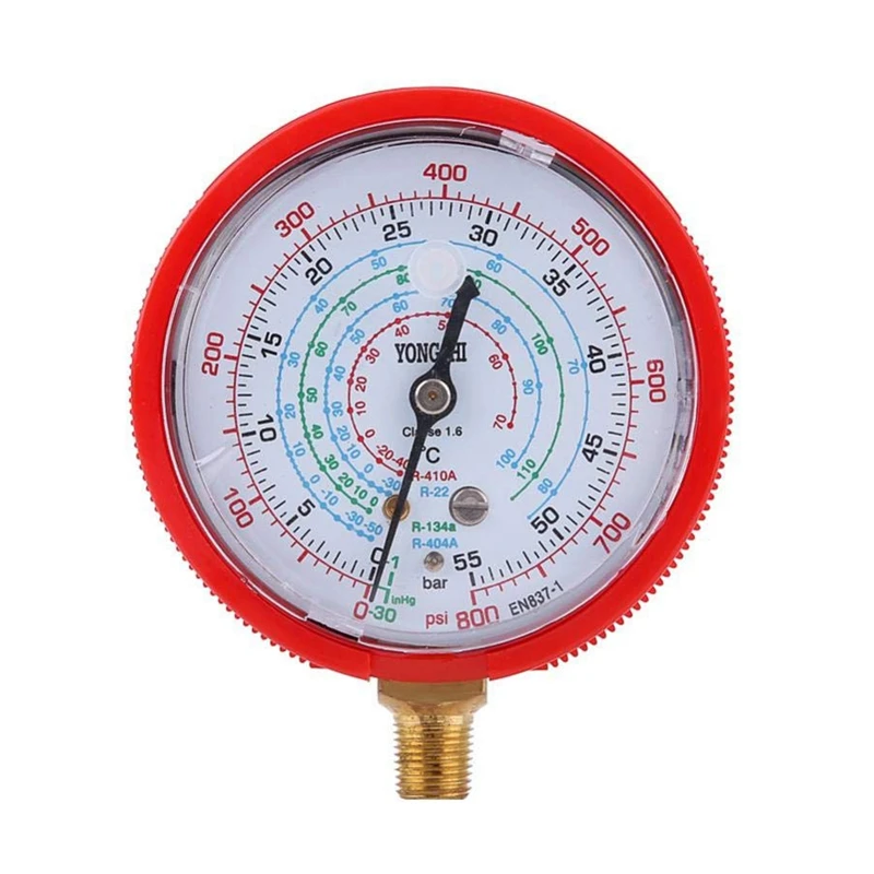 2Pcs Car Auto High Low Tester Gauge Car Air Conditioner Refrigerant Pressure Gauge Kit For R410A R134A R22 Refrigerant