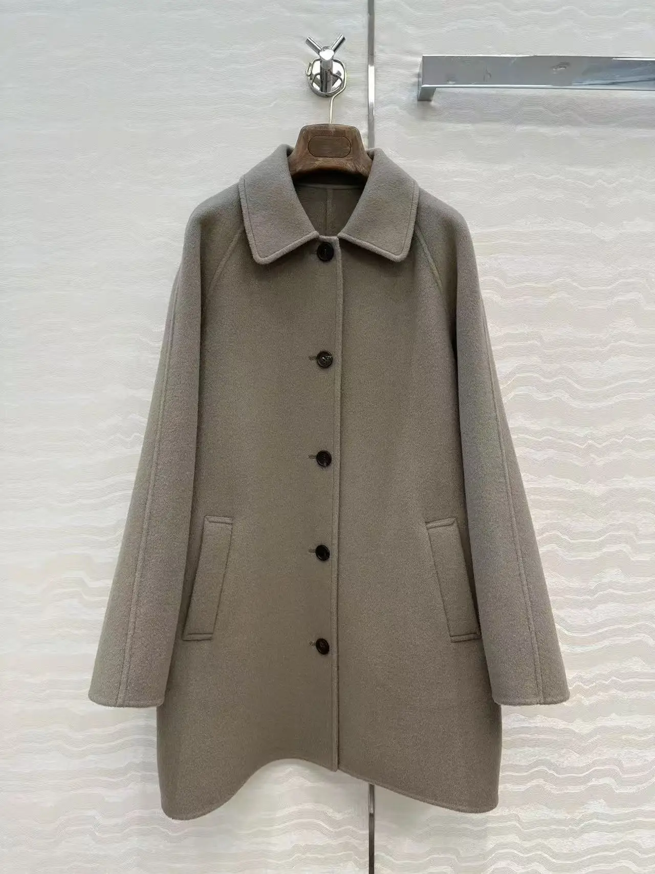 

Женское пальто, шерсть и кашемир, качественный осенне-зимний новый стиль, элегантное лоскутное пальто, пальто.