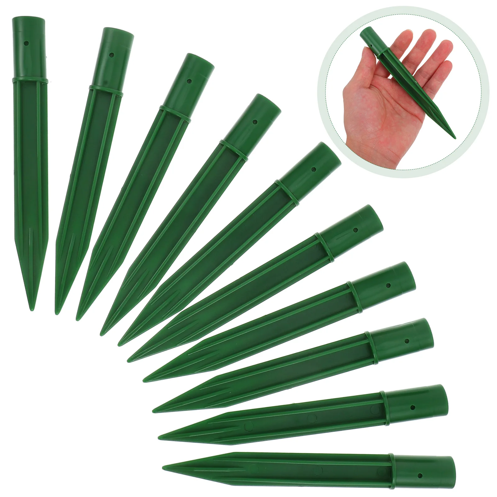 

10Pcs Pp Christmas Torch Light Ground Stakes Durable Outdoor Garden Lamp Holders For Festive Decorations And Pathway Lighting