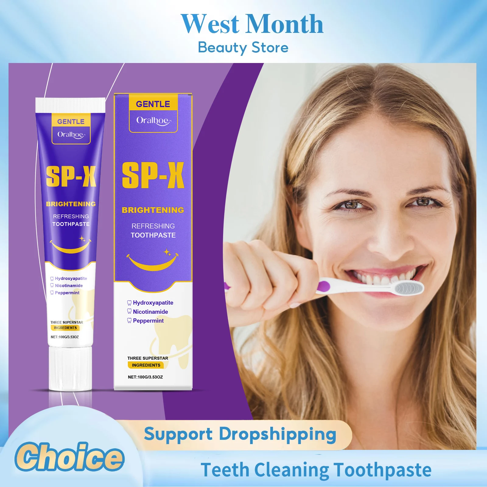 Teeth Cleaning Toothpaste Remove Tooth Stains Fresh Breath Dental Brightening Gum Repair Oral Hygiene Teeth Whitening Toothpaste