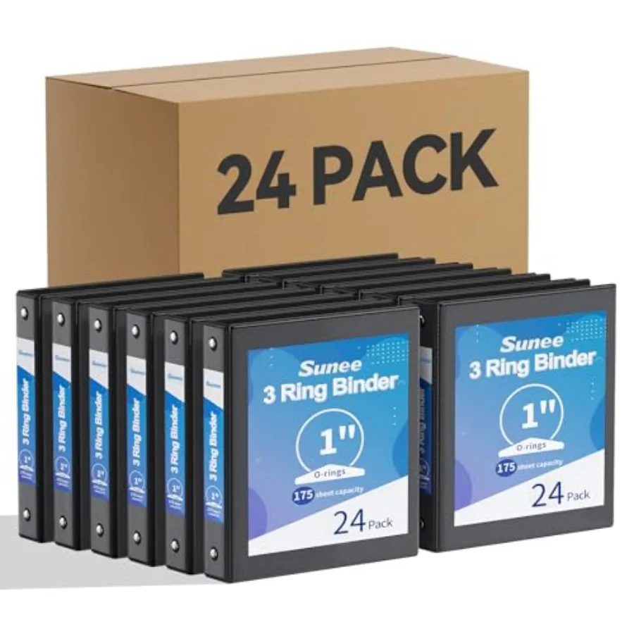 

Папки-скоросшиватели Clear View на 3 кольцах, без ПВХ, 5 шт. для школы или офиса