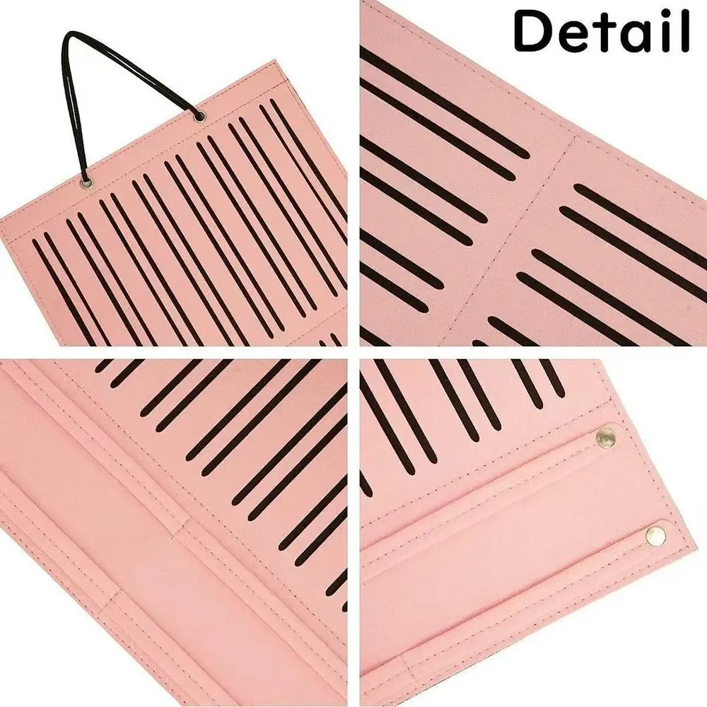 

Сумка для хранения аксессуаров для волос большой емкости, настенная фетровая вешалка для хранения заколок для волос, компактный органайзер для бантов для волос