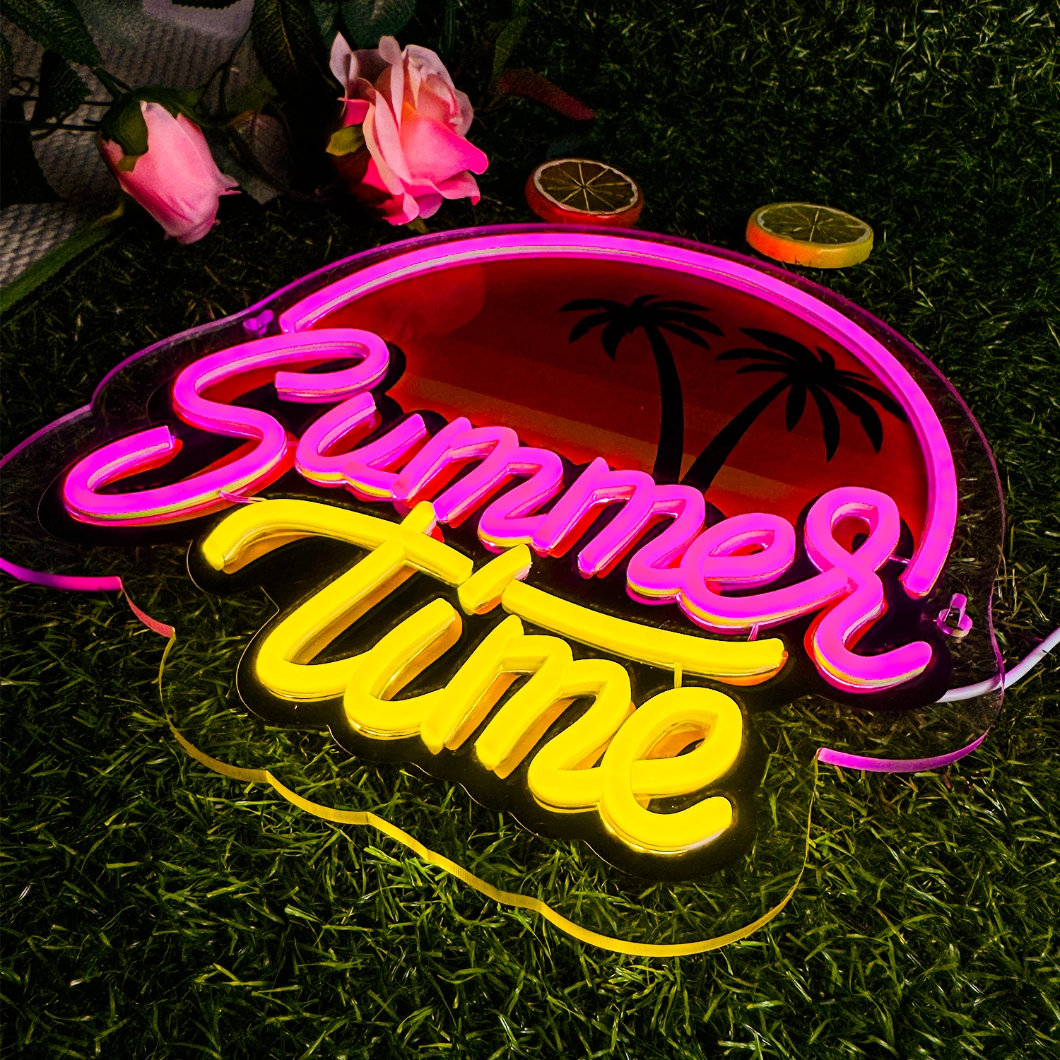 Summer Time Neon Signs Custom Custom For Wall Art Decor 5/12V USB For Beach The Sea Tavern Club Party Decor Dimmable Led Light