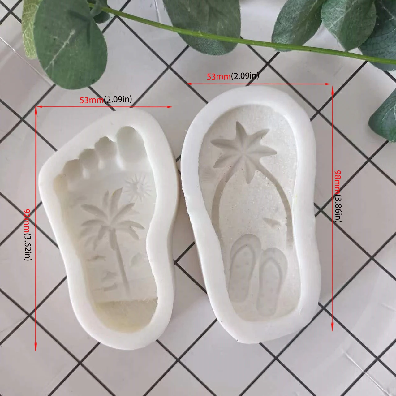 Beach Sandal Silicone Mould Fondant Cake Decorating Silicone Mold Clay,Sugarcraft Cupcake Top Chocolate Baking Tools