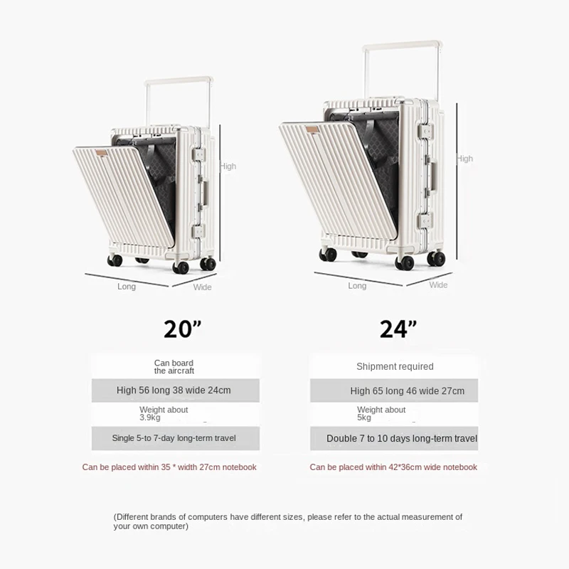 ワイドハンドルワンクリック開閉トラベルスーツケース軽量アルミフレームスーツケース搭乗ボックスビジネスコンピューターバッグ24インチ