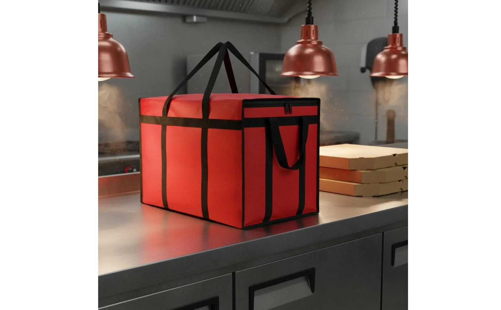 Pie Delivery Bag Warm and Cold Use Insulated Food Delivery Bag Large Thermal Tote Waterproof Thickened Material for Camping