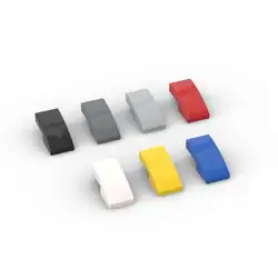 MOC 10PCS 11477 Curved 2x1x2/3 Building Blocks Kit Slope Curved Surface Bricks Particle Educational Toy Children Birthday Gifts