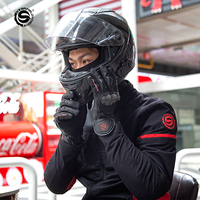 SFK Full Finger Motorcycle Riding Gloves Carbon Fiber Protection Real Goat Leather Summer Breathable Non-slip Wear-resistant