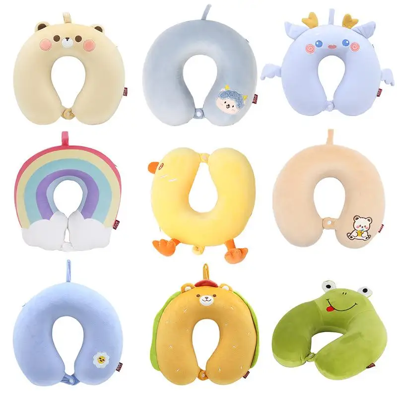 Cartoon Neck Support Pillow Portable Travel Plane Journey Car  Cushion Student Neck Pillow U-Shaped Pillow Memory Foam