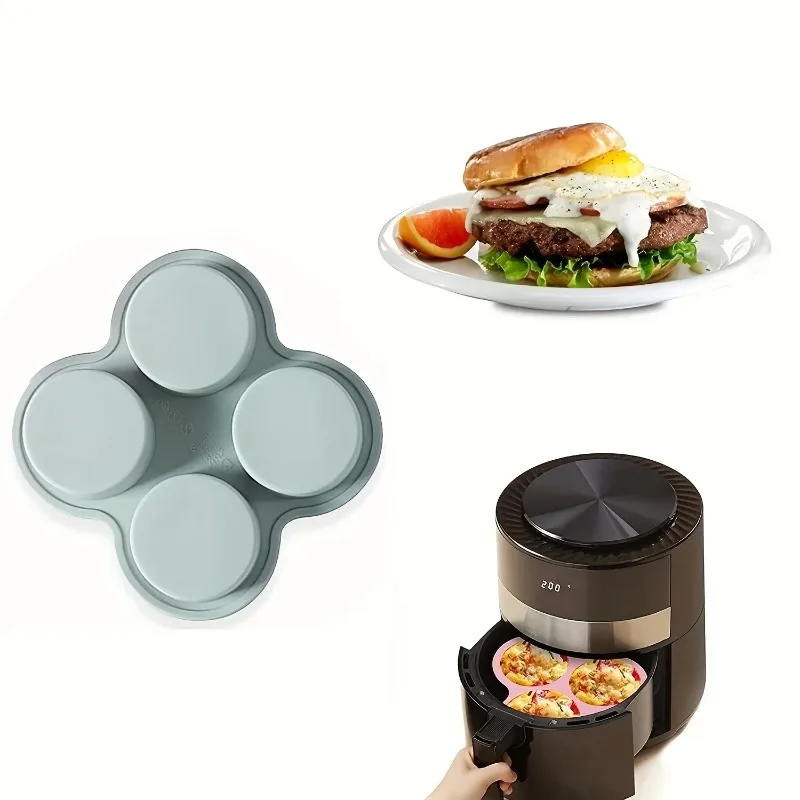 

Household Kitchen Baking Cake Plate Mold 4-Row Cylindrical Mousse Cake Silicone Mold Diy Baking Plate Pudding Mold