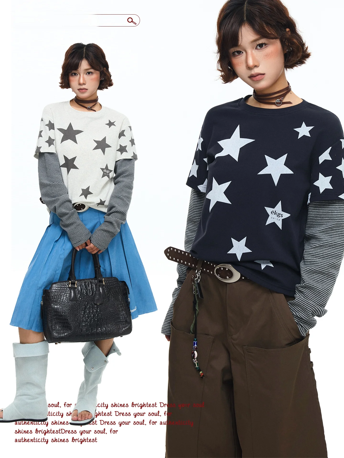 

Chen Zhanlao Store American Retro Striped Long Sleeve T-Shirt Women Slim Fit Design Sense Top Casual Style Spring Season