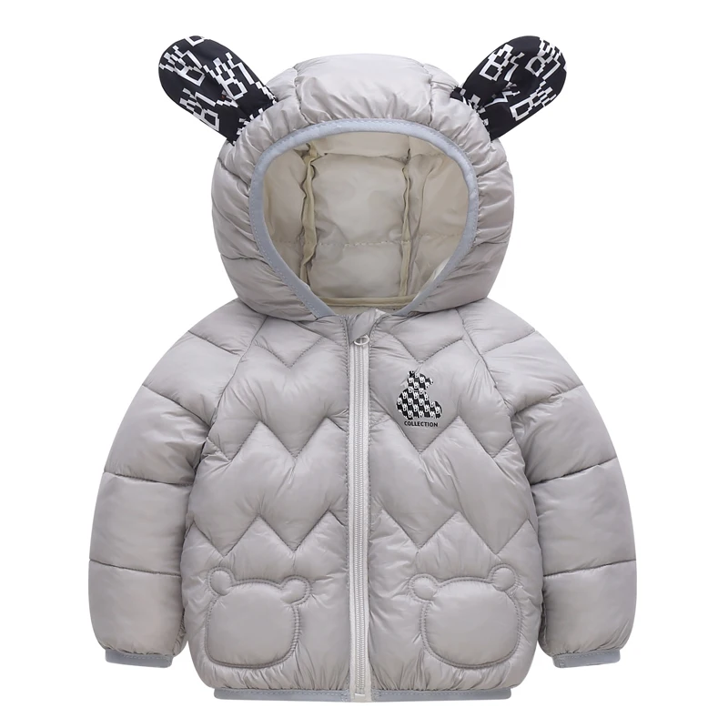 Giacca invernale in cotone caldo con cappuccio in peluche 1-7 anni ragazzi ragazze moda cartone animato orso piumino casual Beibei abbigliamento per