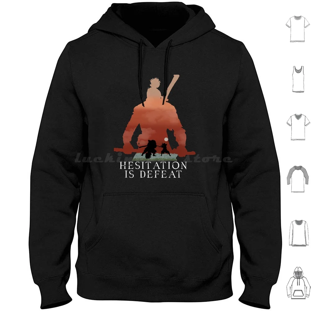 Day Gifts Sekiro Hesitation Is Defeat V3b Graphic For Fans Hoodie Cotton Long Sleeve Day Sekiro Hesitation Is Defeat