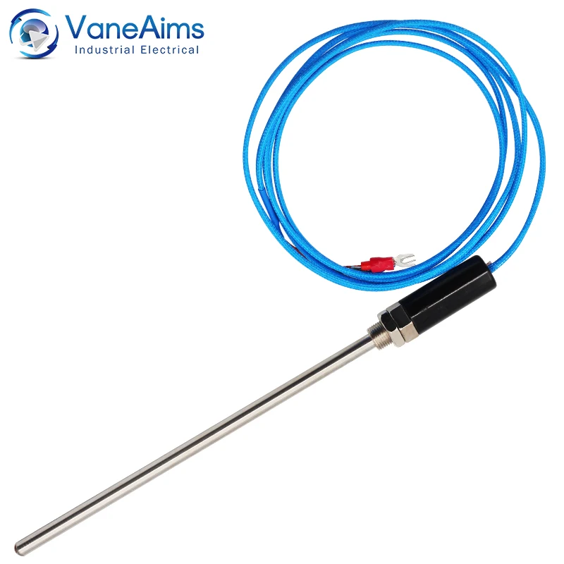 200mm Probe Thermocouple M12 VaneAims Type K J PT100 Temperature Sensor 0-400℃ 0.5m 1m 2m 3m Cable for Temperature Controller