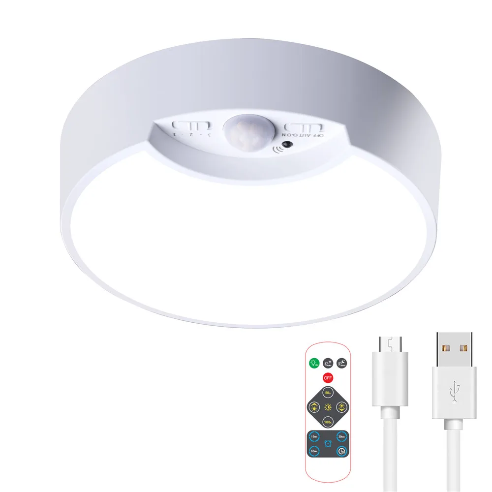 Imagem -01 - Teto Led com Sensor de Movimento Alimentado por Bateria Interior Exterior Armário Corredor Despensa Escada Garagem teto led com sensor de movimento alimentado por bateria interior exterior armario corredor despensa escada garagem 01