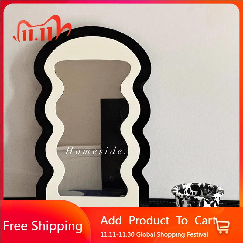 

Korean Style Girls Mirror Mini Funky Cute Luxury Cloud Irregular Mirror Nordic Small Star Art Modern Espelhos Home Decorations