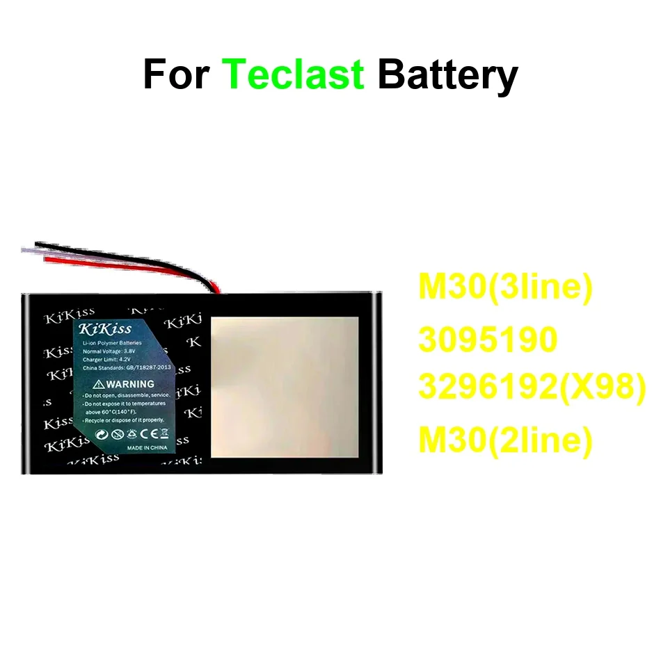 

3095190 3296192X98 M302line M303line 8900-11100Mah Battery For Teclast 3G M30 X98 2 3 Wire X 98 Tablet PC Batteria