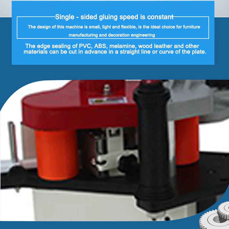 JBD80C Portable Edge Banding Machine Household Hand- Held Curved Straight Line Small Woodworking Wrapper Adjustable Speed Device